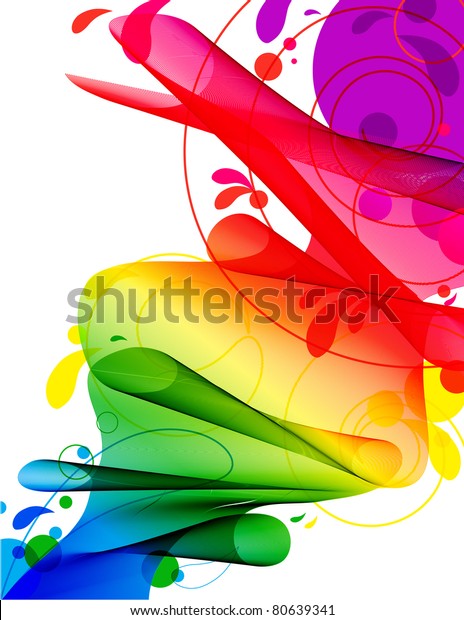 Spectrum Ribbon River Abstract Flowing Ribbon Stock Vector (Royalty ...