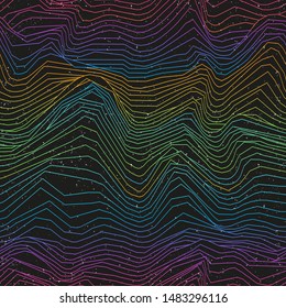Spectrum seamess lines with grunge effect