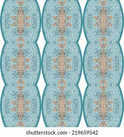 Spectrum seamless geometric background made of rhombuses, pixel art, blue color, stock vector. Modern stylish texture. 