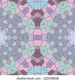 Spectrum seamless geometric background made of rhombuses, pixel art, stock vector. Modern stylish texture. 