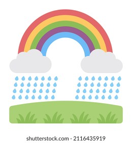 Spectrum of seven colours, icon of rainbow

