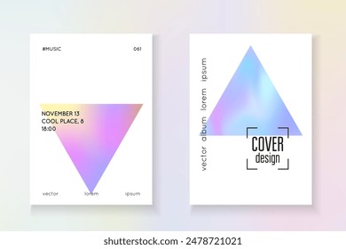 Spectrum Shape. Colourful Retro Backdrop. Minimal Background. Memphis Vector. Modern Banner. Purple Pearlescent Flyer. 1980 Foil. Blue Spectrum Shape