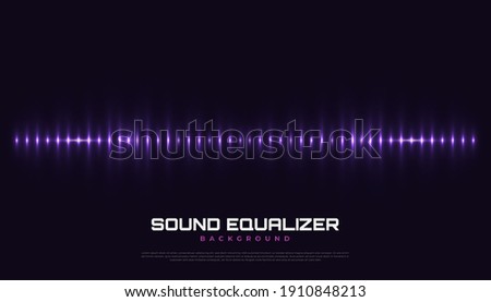 Spectrum Sound Background with Glowing Waves. Equalizer Design for Music, Data, Science and Technology. Music Background Suitable for Cover, Presentation, Banner, or Wallpaper