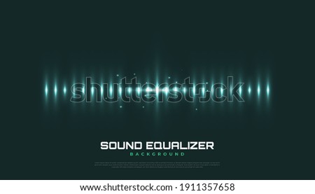 Spectrum Sound Background with Glowing Waves. Equalizer Design for Music, Data, Science and Technology. Music Background Suitable for Cover, Presentation, Banner, or Wallpaper