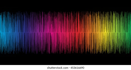Spectrum sound wave as vector graphic illustration.