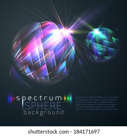 Spectrum spheres background
