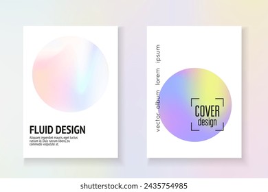 In: Spectrum Texture. In: Pink Holograph Cover. Holografisches Muster. Minimale Form. Bunte Perlenvorlage. Plastikdesign. Vintage-Konzept. Spektralblau
