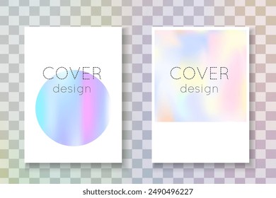 Spectrum Texture. Violet Minimal Flyer. Hologram Poster. Crystal Effect. Pastel Vector. Business White Brochure. Geometry Presentation. Blue Spectrum Texture