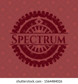 Spectrum vintage red emblem. Vector Illustration. Detailed.