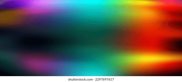 Spectrum visible ultraviolet. Rainbow smooth color transition, reflection beams, flare of light. Colorful scale, iridescent ray. Blinding flash,  rainbow glow. Spectrum of glare rays. Vector.