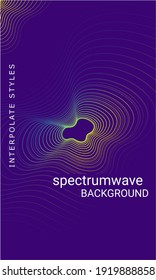 Spectrum wave Background Design With Interpolate Styles. Great for Backgrounds, templates, wallpapers, web designs, book covers, and other purposes.
