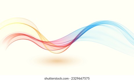 Color de la onda del espectro. Resumen de flujo transparente de líneas onduladas.