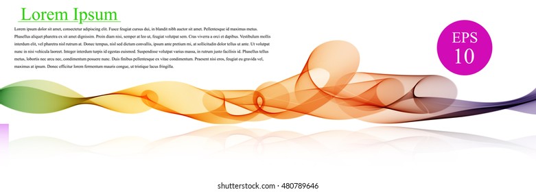 Spectrum wave color. Abstract wavy vector background, colored waved lines for brochure, website, flyer design. Waves line with simple text