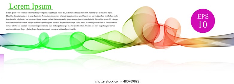 Spectrum wave color. Abstract wavy vector background, colored waved lines for brochure, website, flyer design. Waves line with simple text