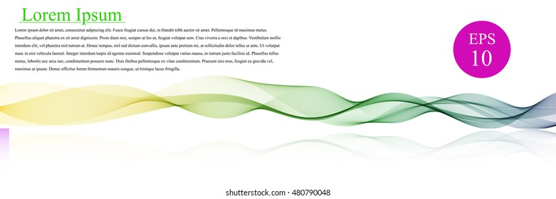Spectrum wave color. Abstract wavy vector background, colored waved lines for brochure, website, flyer design. Waves line with simple text