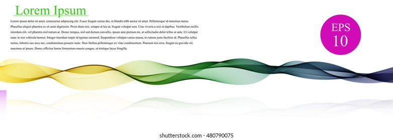 Spectrum wave color. Abstract wavy vector background, colored waved lines for brochure, website, flyer design. Waves line with simple text