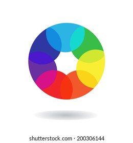 Spectrum wheel, vector illustration