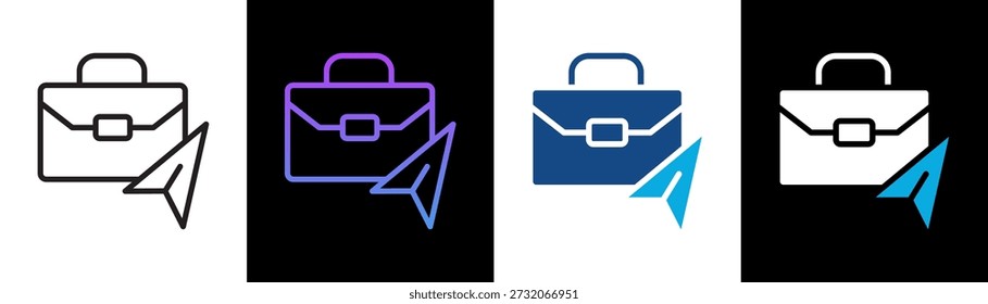 Spekulative Anwendung Symbol der Linie schwarz und weiß Stil Vektorgrafik

