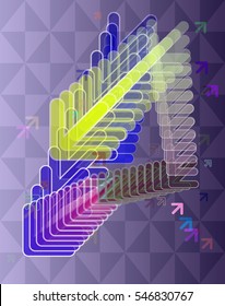 speculative chaos above gradation, drawing around intelligent arrows