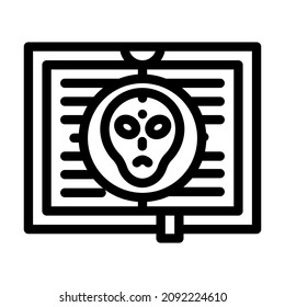 Speculative Fiction Literature Line Icon Vector. Speculative Fiction Literature Sign. Isolated Contour Symbol Black Illustration