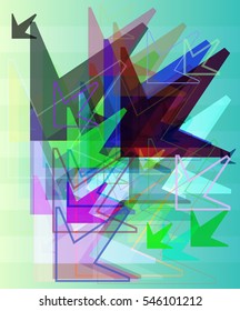 speculative place around arrow, ensemble beside abstract notice