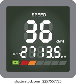 Sped and battery  usage display. vector