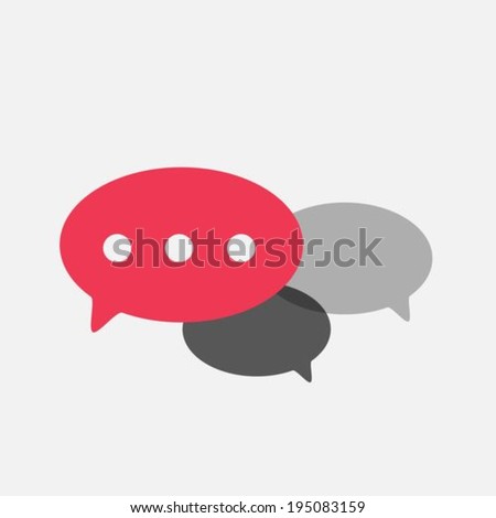Speeach bubbles flat icons