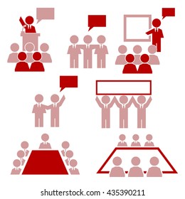 speech, accost icon set