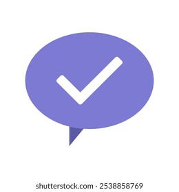 Aprovação de fala ilustrada no plano de fundo branco