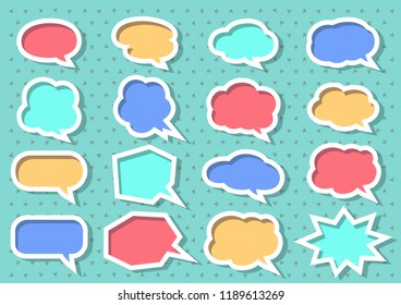Speech Babbles set, vector illustration EPS10.