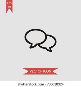 Speech ballons vector icon illustration symbol