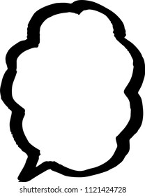 Speech balloon with Bold line
