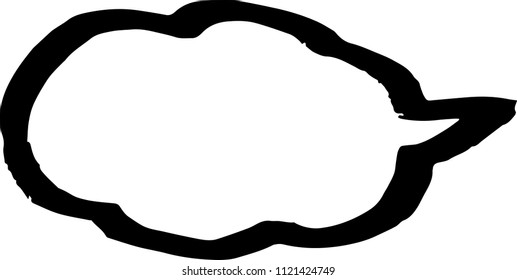 Speech balloon with Bold line