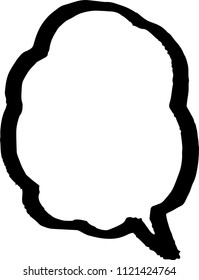 Speech balloon with Bold line