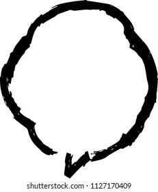 Speech balloon of Brush writing