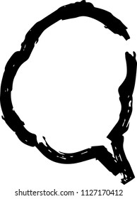 Speech balloon of Brush writing