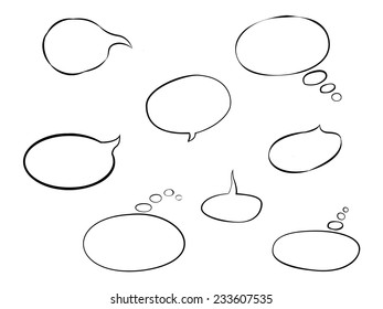 speech balloon and bubble 