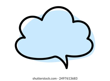 Speech balloon. Cartoon style speech bubble. Vector illustration