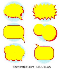  speech balloon or chat bubble comic style
