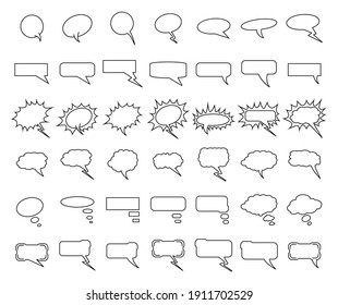 Speech balloon, comic bubble vector, dialogue balloons, thought bubble