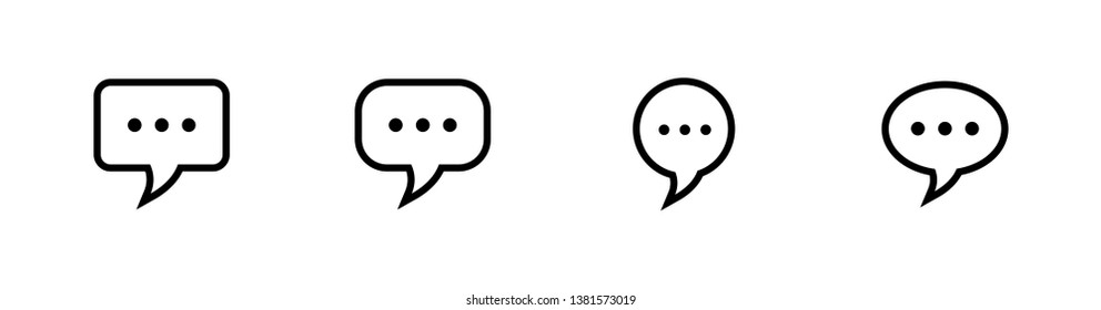 Speech balloon, dialog chat icon symbol.