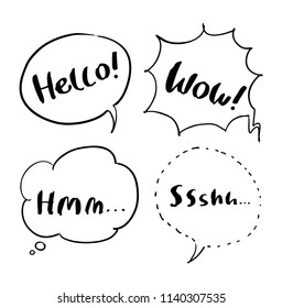 speech balloon drawing