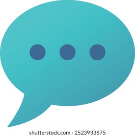 Ícone de emoji do balão de fala. Cores da moda, elemento popular para expressar diálogo ou conversa, frequentemente usado em mídias sociais. Emoticon, elemento isolado.