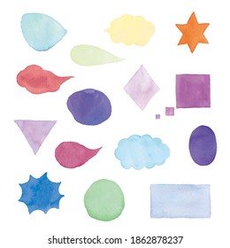 Sprachballon, Rahmen, Aquarellillustrationen