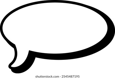 Icono del globo del discurso. Estilo de Doodle cómico vacío. 