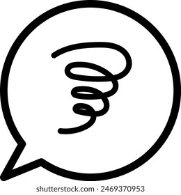 Speech balloon icon of frustrated, confused, worried, thought