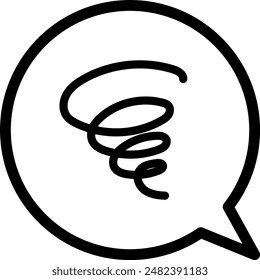 Speech balloon icon of frustrated, confused, worried, thought