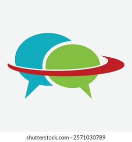 speech balloon icon vector logo template illustration design