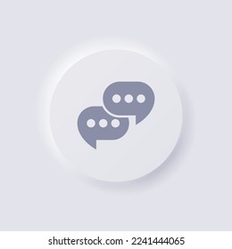 Icono de globo de voz, Diseño de interfaz de usuario suave de Neumorfismo blanco para diseño web, IU de aplicación y más, Button, Vector.