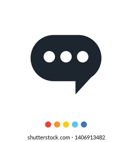 Speech balloon icon,Communication icon,Vector and Illustration.